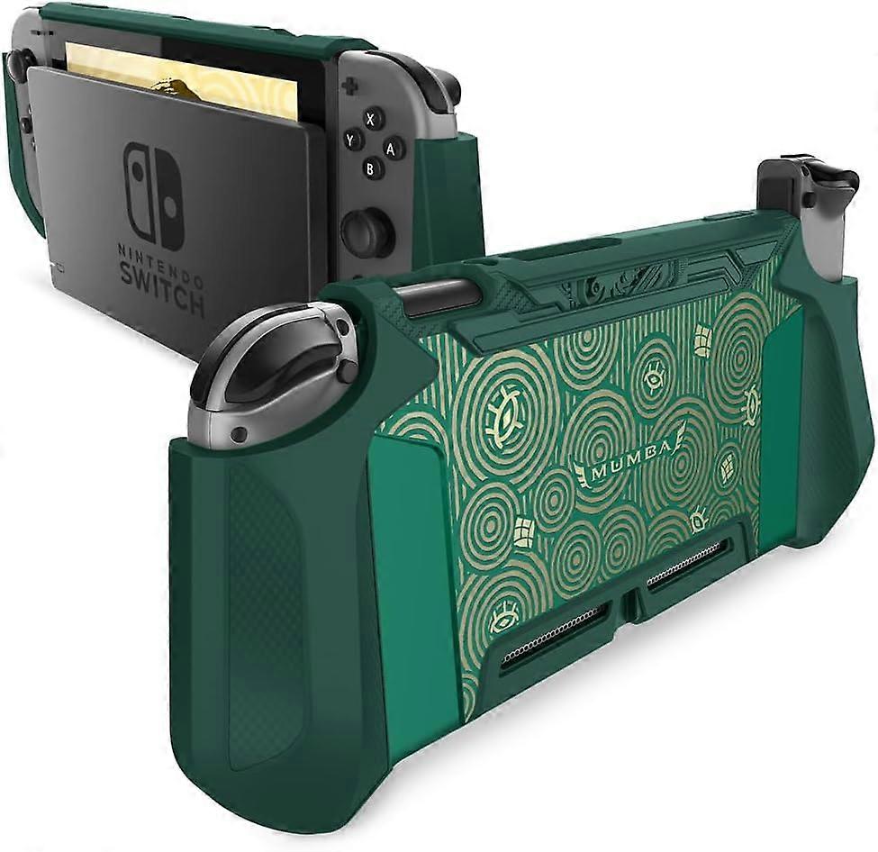 Dockable Case for Nintendo Switch, [Blade Series] TPU Grip Protective Cover Case Compatible with Nintendo Switch Console and Joy-Con Controller (Black