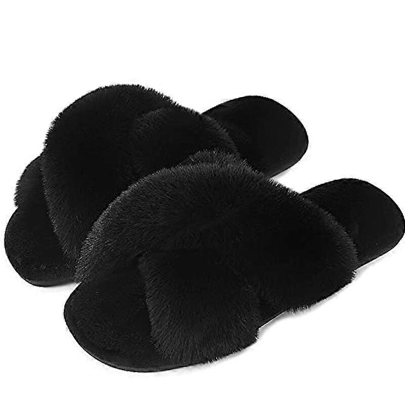 Winter Women's Slipper Soft Plush Cozy House Shoes Home Warm Plush Slippers Fluffy Fur Slides Ladies Flip Flops