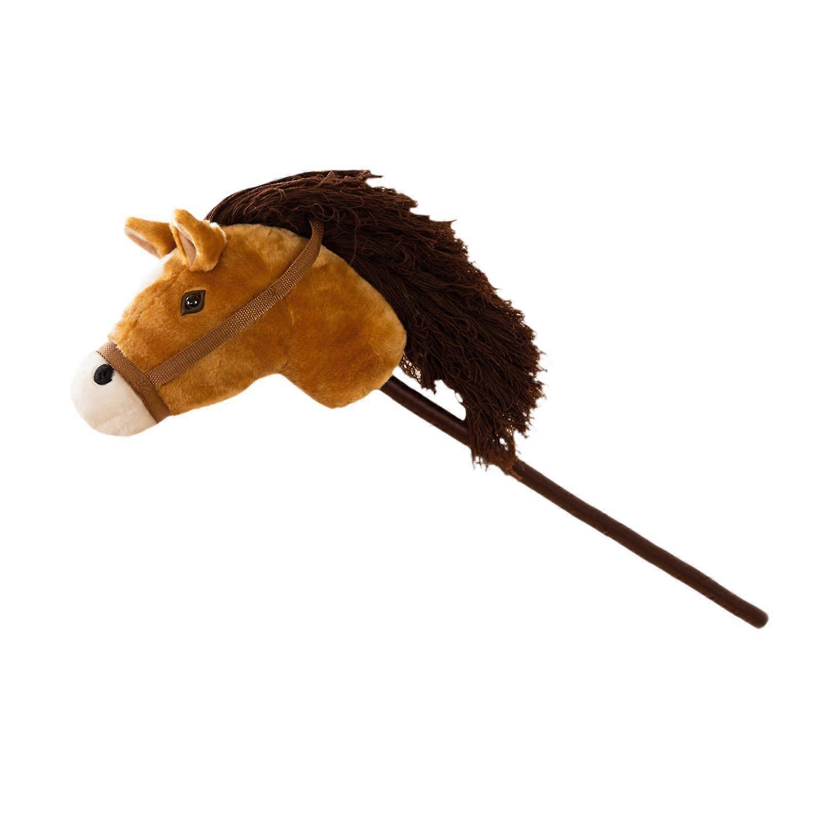 Muhkea keppi keppi lelu pehmeä pehmo eläimen pää pojille tytöt lava lapset ruskea