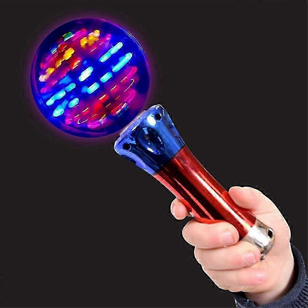 Light Up Spinning Ball Wand Flashing LED Magic Wand Show Spin Lights Toy Rave