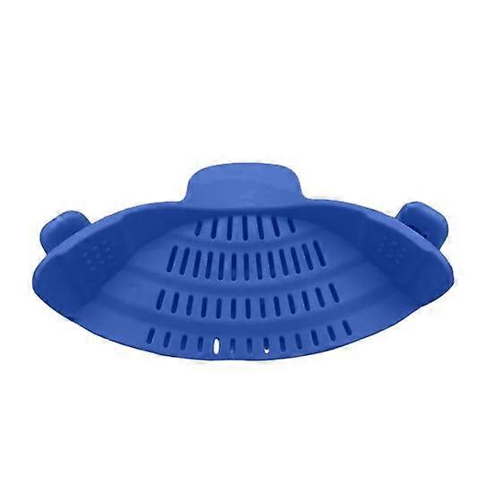 Silicone Pot Strainer Clip-On Colander Heat Resistant Strainer with Adjustable Clip Hands-Free Snap-On