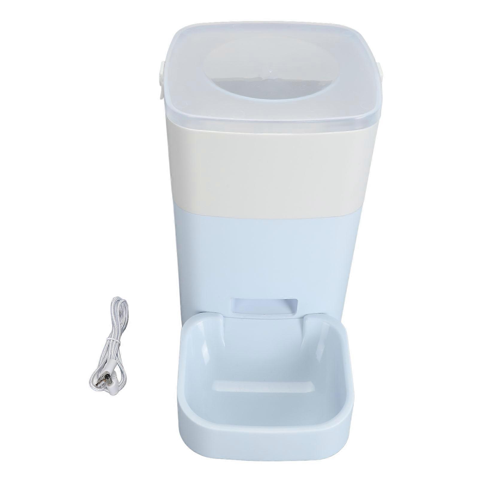 Automatic Pet Feeder Smoother Food Delivery Wifi Remote Control Large Capacity Automatic Cat Dog Feeder for Home Light Blue