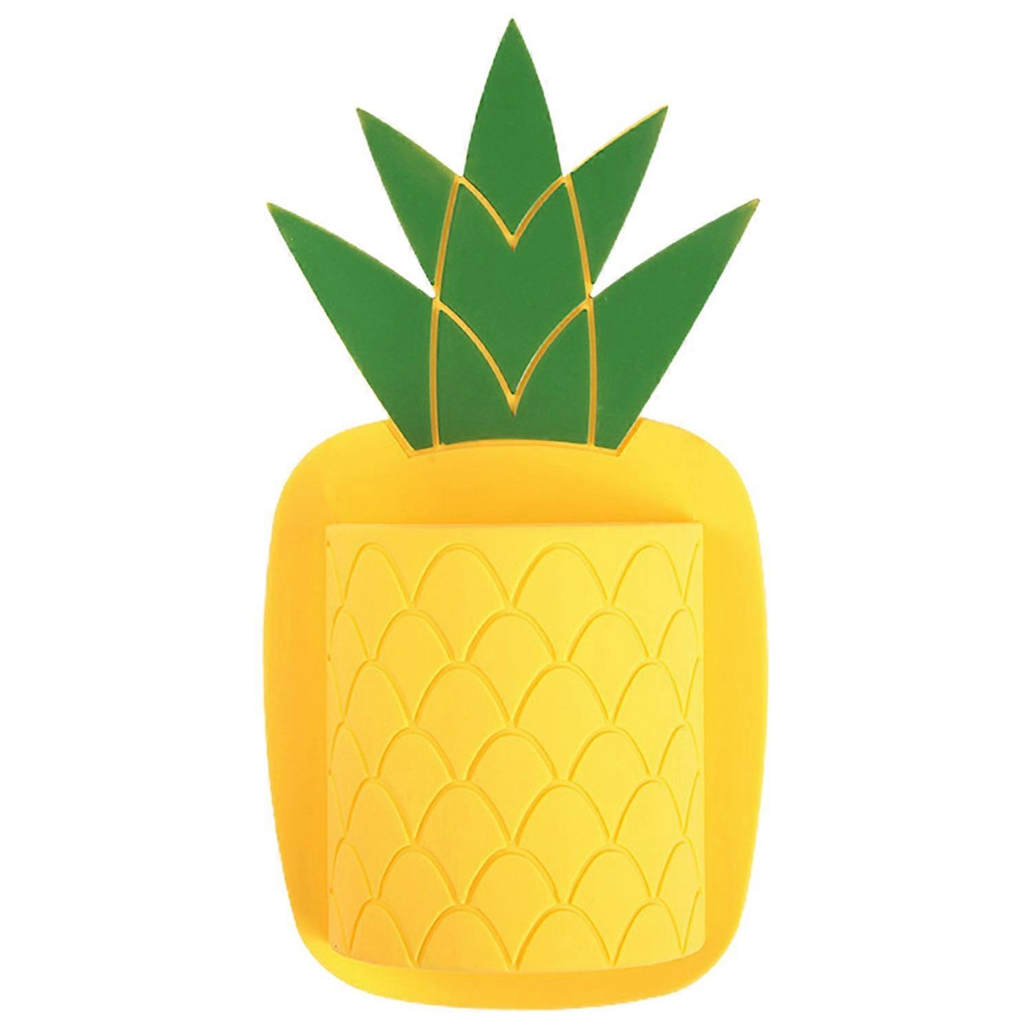 Pineapple Shape Toothbrush Holder Moveable Bathroom Toothpaste Silicone Storage Shelf Wall Hanging
