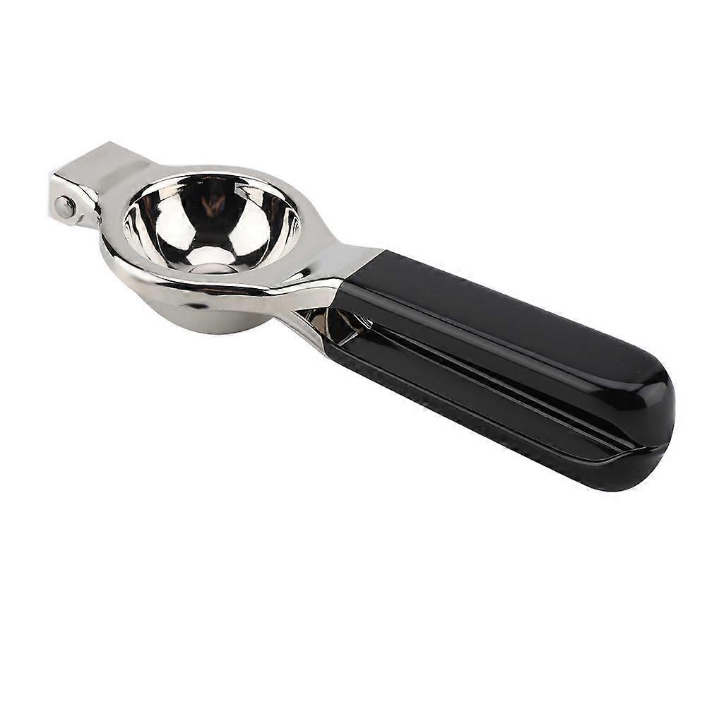 Stainless Steel Lemon Squeezer Lime Juicer with Silicone Handle Black