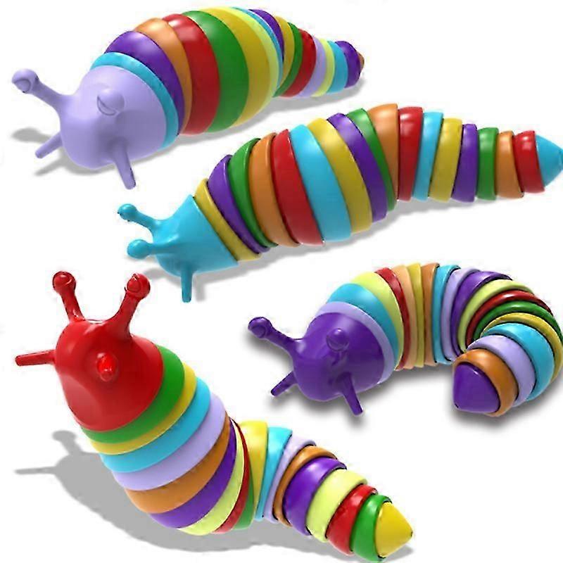 5pcs Slug toys Fidget Slug Stress Relief Toy random color for adults and children