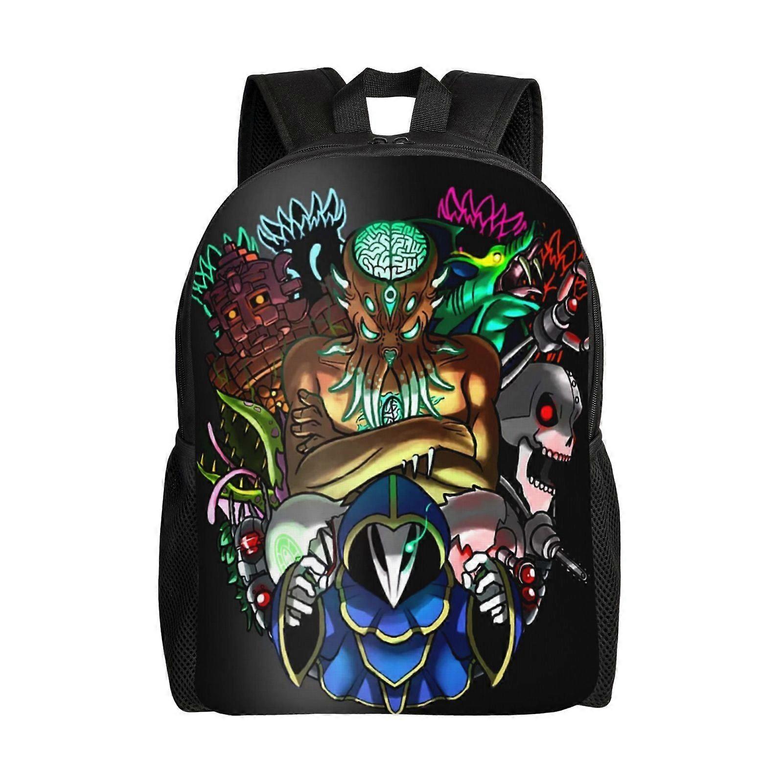 i822 Terraria حقيبة ظهر كبيرة السعة حقيبة مدرسية حقيبة كتب حقائب ظهر غير رسمية للنساء والرجال أطفال ffrr822