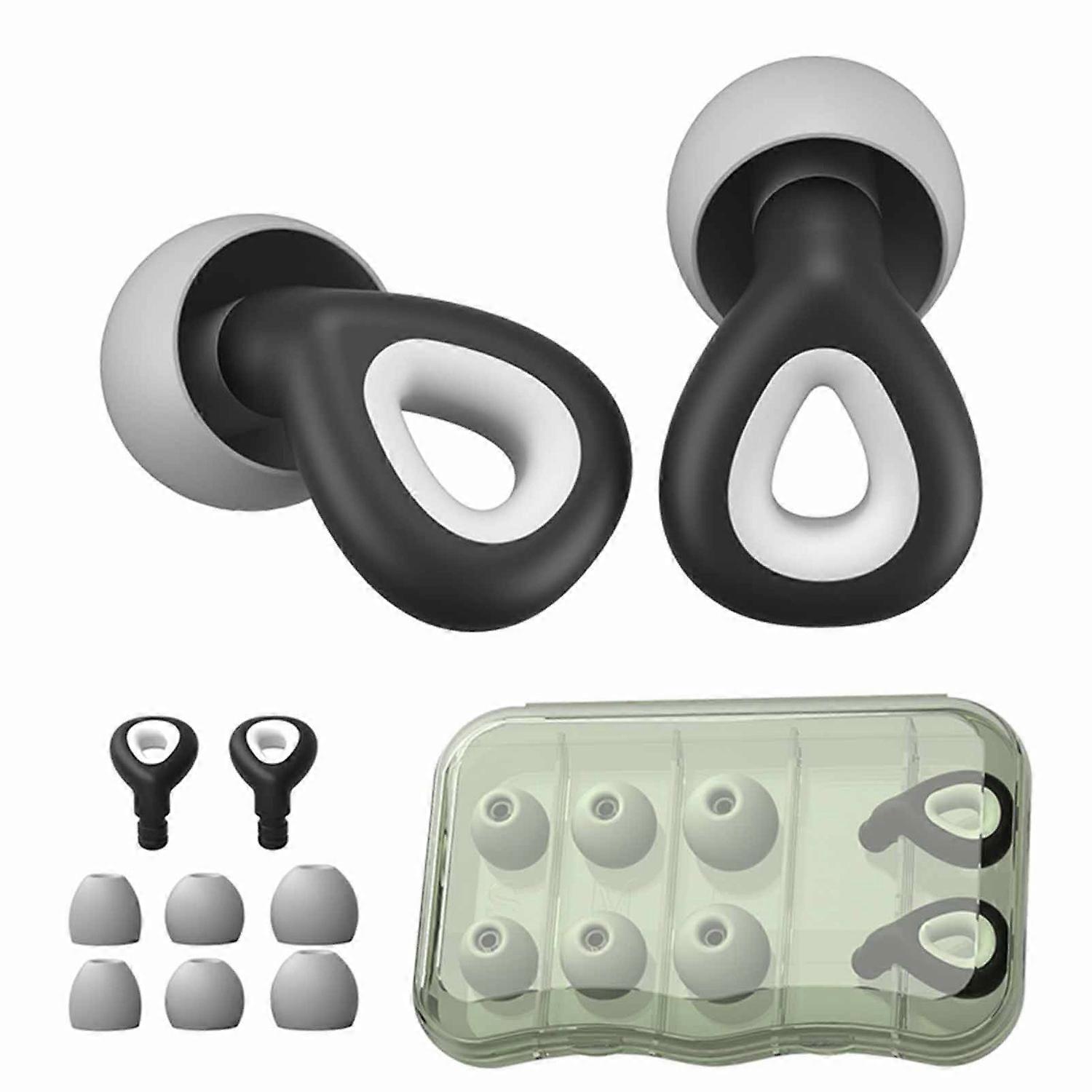 1 Pair Earplugs Noise Cancelling Hearing Protection Waterproof Washable Silicone Ear Plugs for Sleep