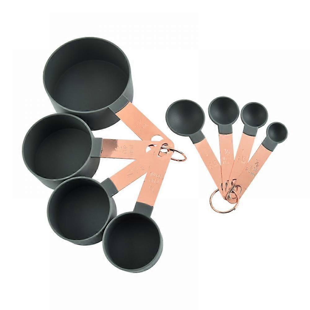 Measuring Cup and Measuring Spoon Set, 8PCS Liquid Measuring Cup Set or Dry Measuring Cup Set, Measuring Spoon Set with Stainless Steel Handle, Nestin