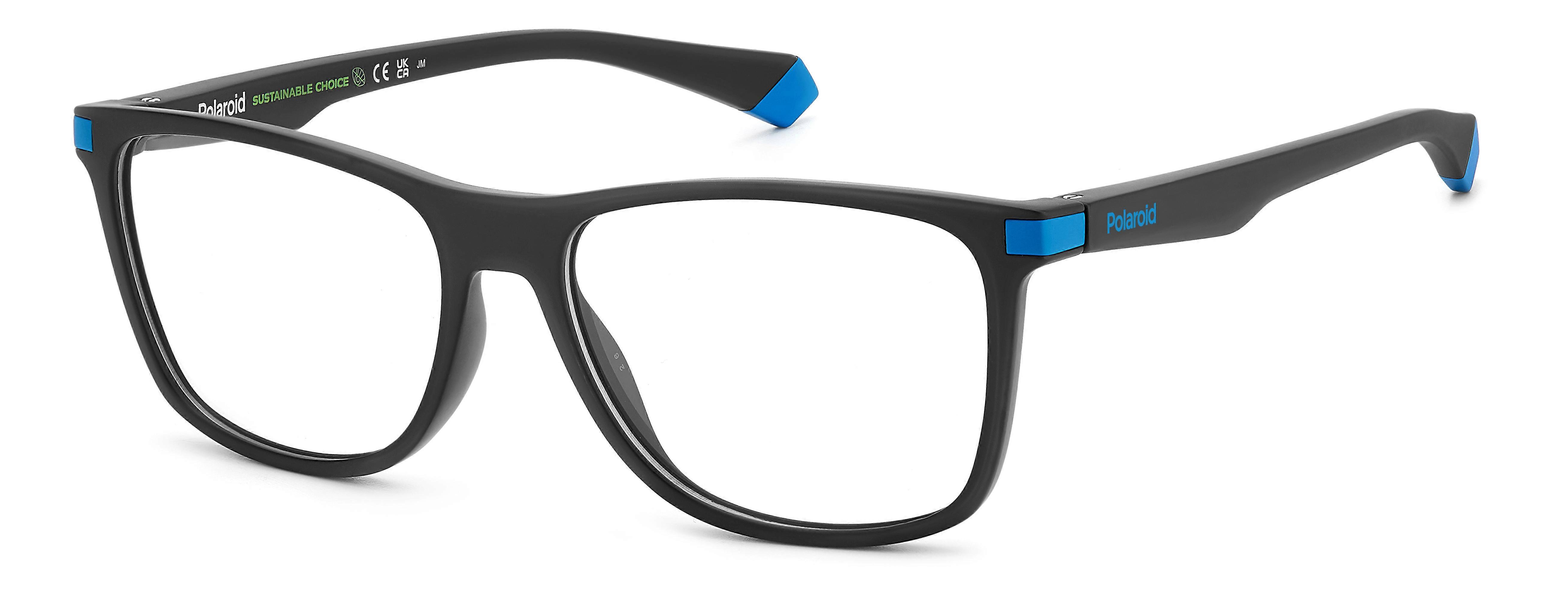 Eyewear Frames POLAROID PLD D514 0VK MATTE BLACK BLUE 55/16/140 MAN