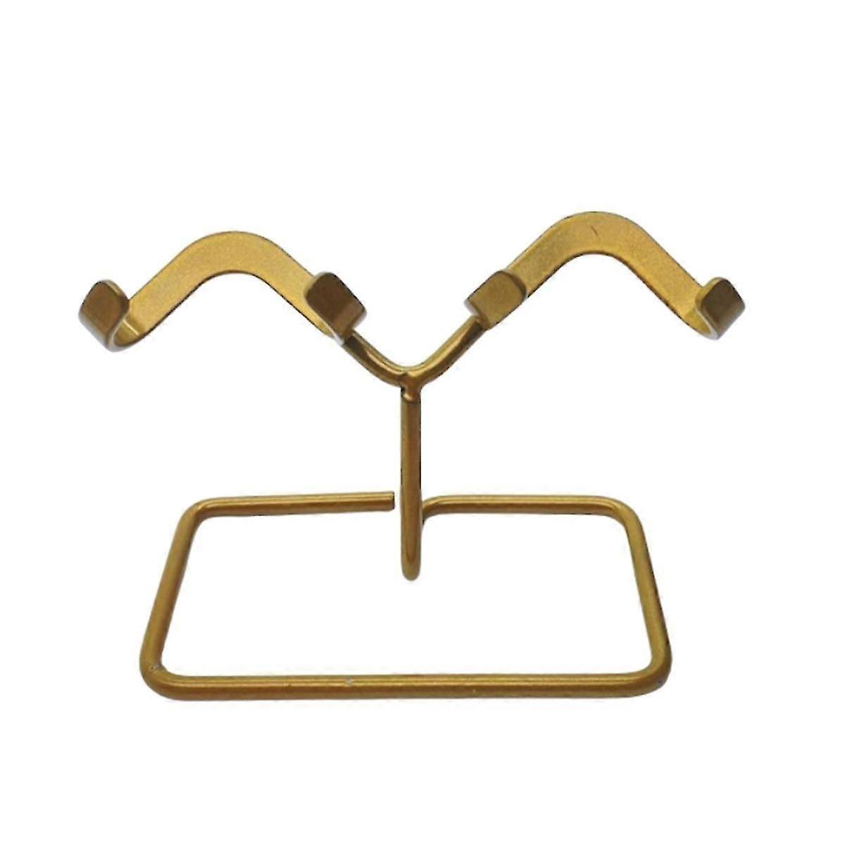 Natural Crystal Heart Stone Mine Stand Holder Cluster Fossil Specimen Storage Display Rack Base Brackets Gold