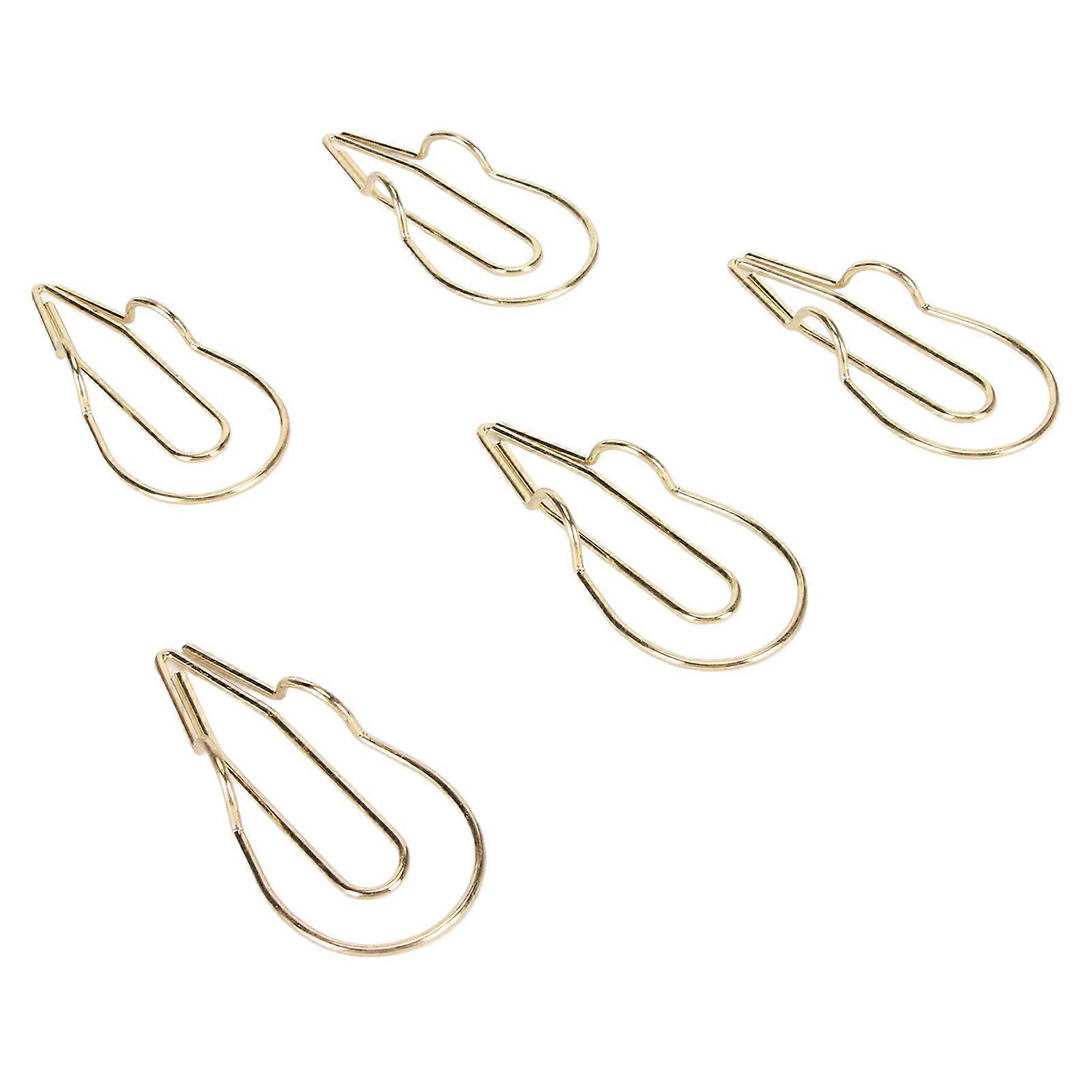 50Pcs Metal Pen Clips Multifunction Strong Clamping Force Electroplated Pen Holder Clips Bookmarks for Notebooks