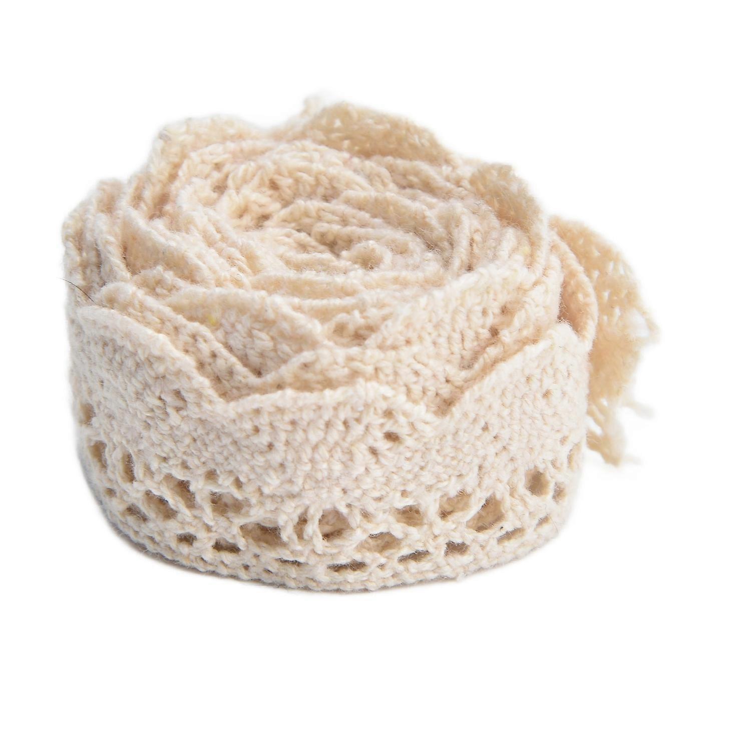 Lace Ribbon DIY Cotton Net 2cm Width 20 Yards Elegant Fabric Lace Trim for Curtain Clothes Tableclot