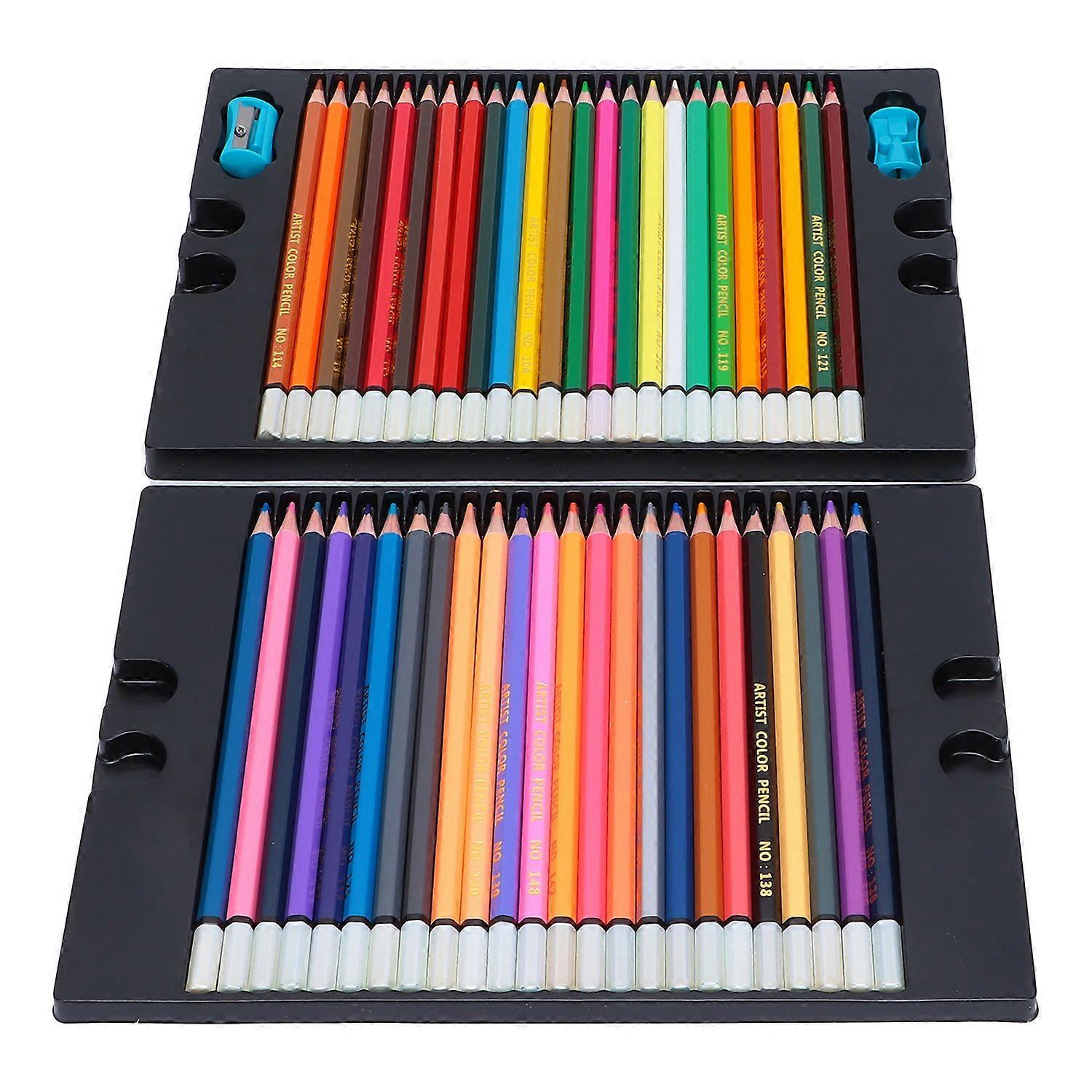 Farbstift Set Holz Soft Core Hexagonal Öl Pastellkreide Bleistifte mit Kästen für Erwachsene Kinder Malerei