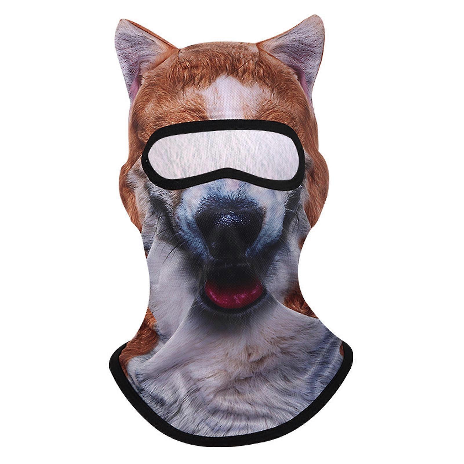 Kominiarka narciarska 3D Cat Sheisty Maska na twarz z uszami, śliczna maska na całą twarz Maska narciarska dla zwierząt do jazdy sportowej na świeżym powietrzu