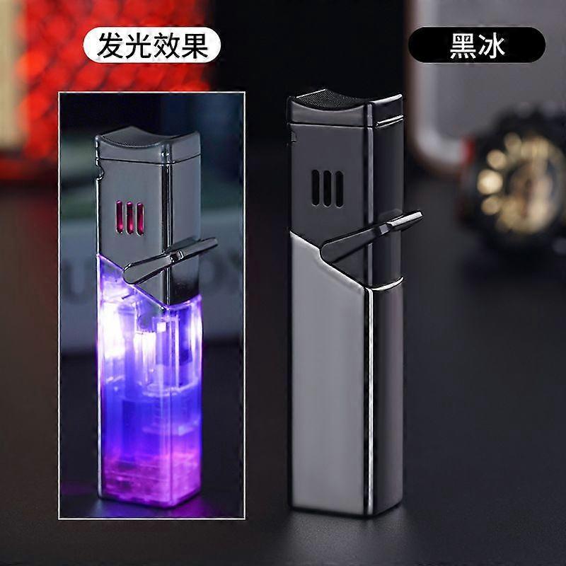 Factory Direct Sales Inflatable 4 Direct Punching Windproof Lighter Personalized Creative Cigar Igniter With Light Cross-Border Wholesale