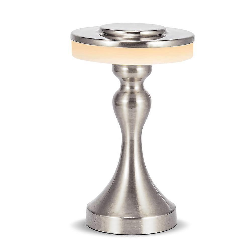 Metal led cordless table lamp with 3 color touch control