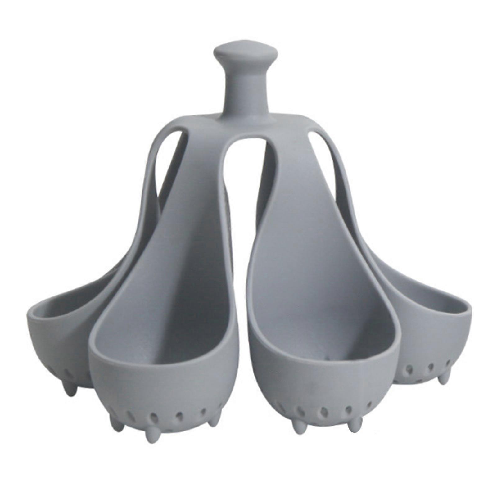 Silicone Egg Boiler Rack Hard Boiled Egg Boiler for 6 Eggs Breakfast Essential