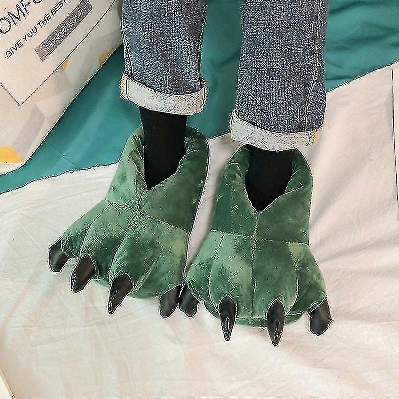 Autumn And Winter Cartoon Dinosaur Animal Paw Shoes, High-heeled