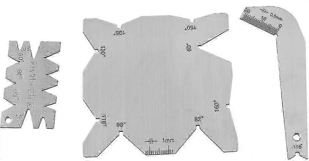 Drill Bits Angle Gauge Sharpener Tools  Angle Measuring(3pcs, Silver)