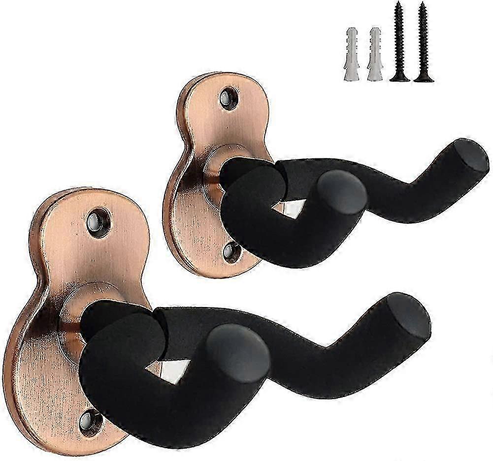 Guitar Wall Mount, Metal Guitar Hanger-2 Packs, Guitar Bracket With Protective