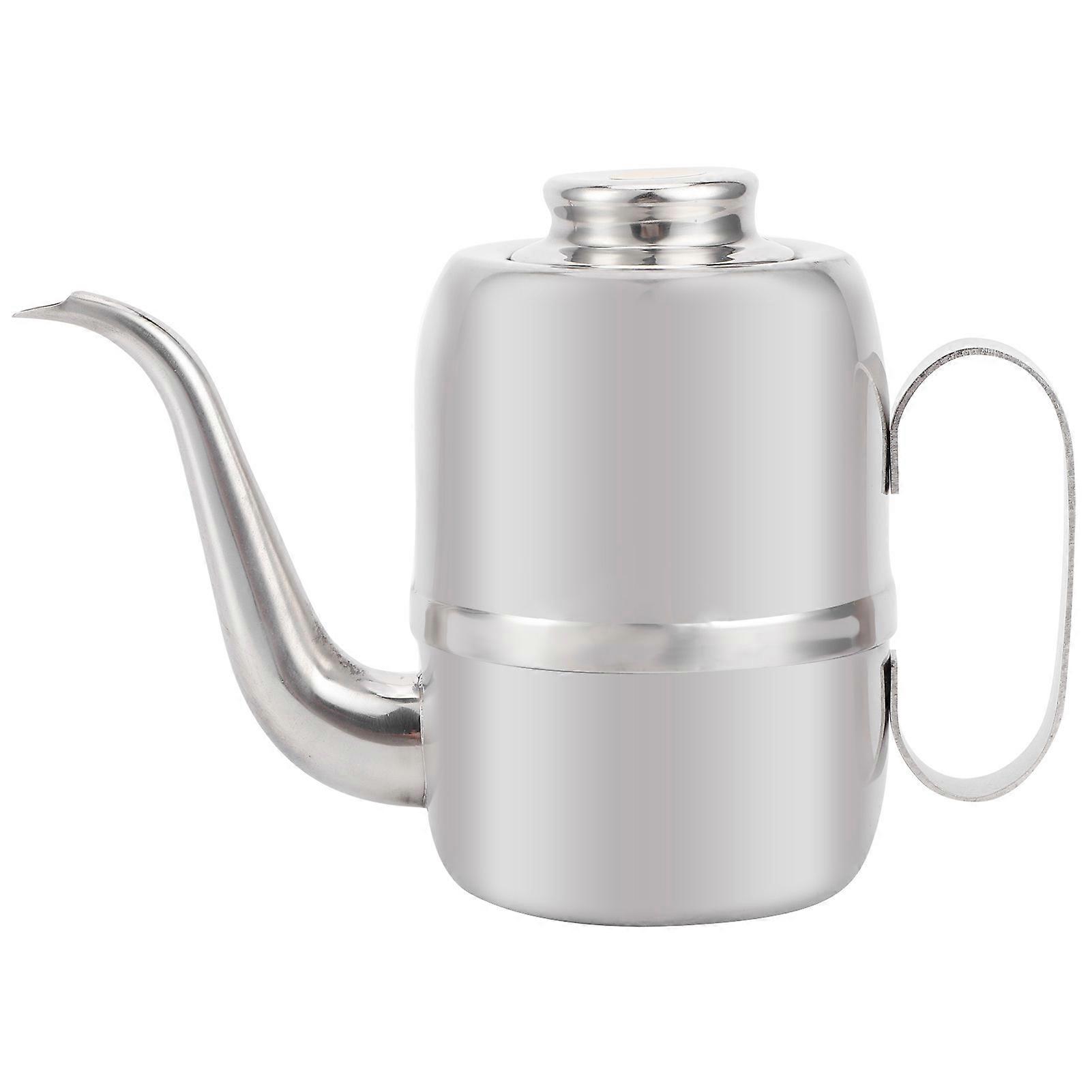 ステンレス鋼ウォーターポットオイル缶家庭用漏れ防止醤油ポット調味料ボトルキッチン用品24Oスモールサイズ