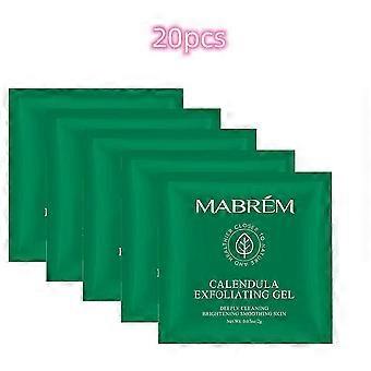 20 piezas de caléndula Gel exfoliante Limpiar poros Exfoliante facial Blanqueamiento de puntos negros