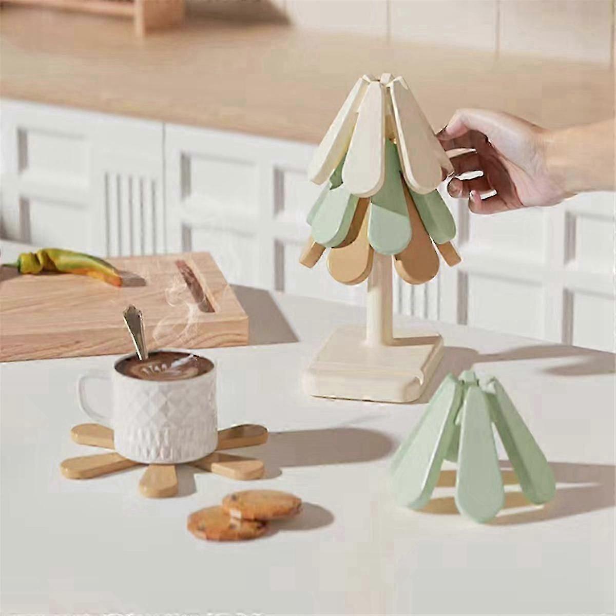 Foldable Heat Insulation Pot Mat Portable Non-Slip Insulated Pad Trivet Table Cushion Pan Holder In