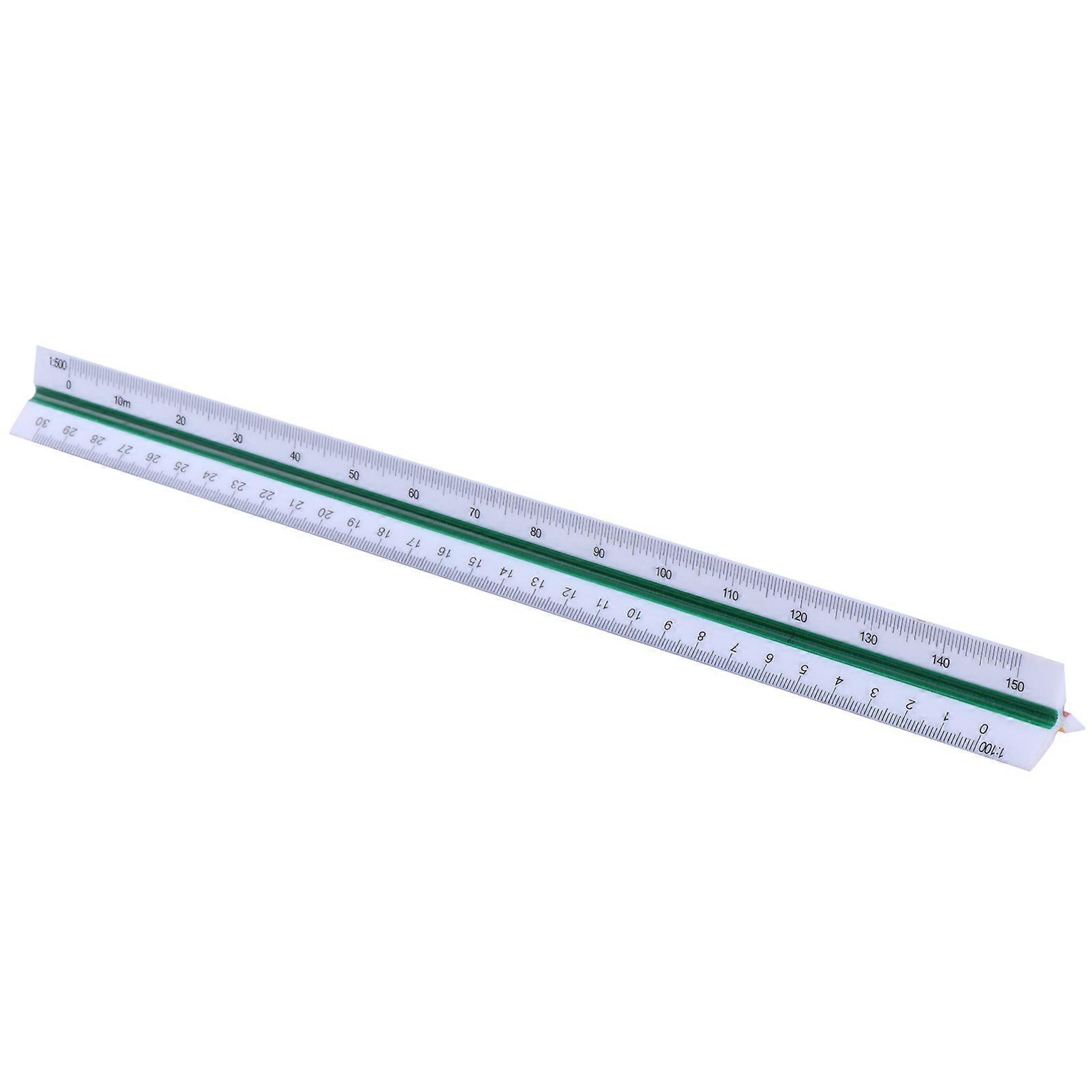 12Inch Triangular Engineer Scale Ruler, Metric Scale 1:20, 1:25, 1:50, 1:75, 1:100, 1:125 for Engineering Drafting 71130B large scale