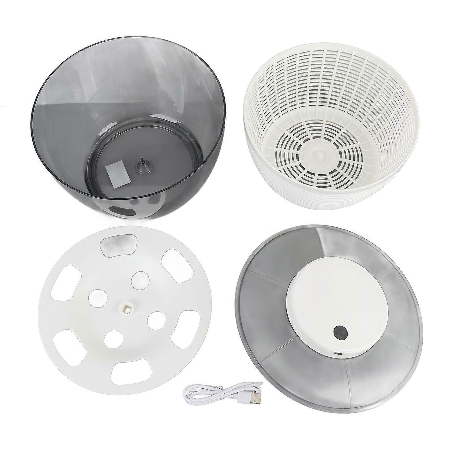 Electric Salad Spinner Built in Draining System 1500mAh Wash Dry Greens Vegetable Fruit Spinner Medi