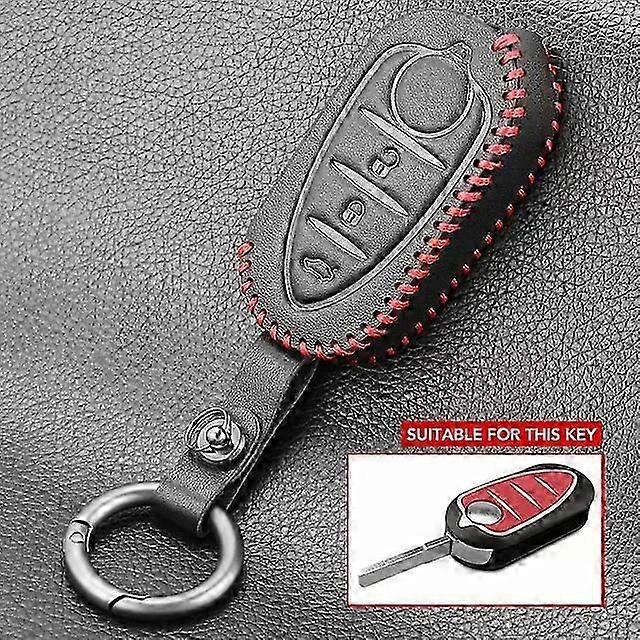 3 Buttons Genuine Leather Flip Auto Key Case Fob Cover For Alfa Romeo Mito Giulietta 159 Gta Folding Keys keychain MXP