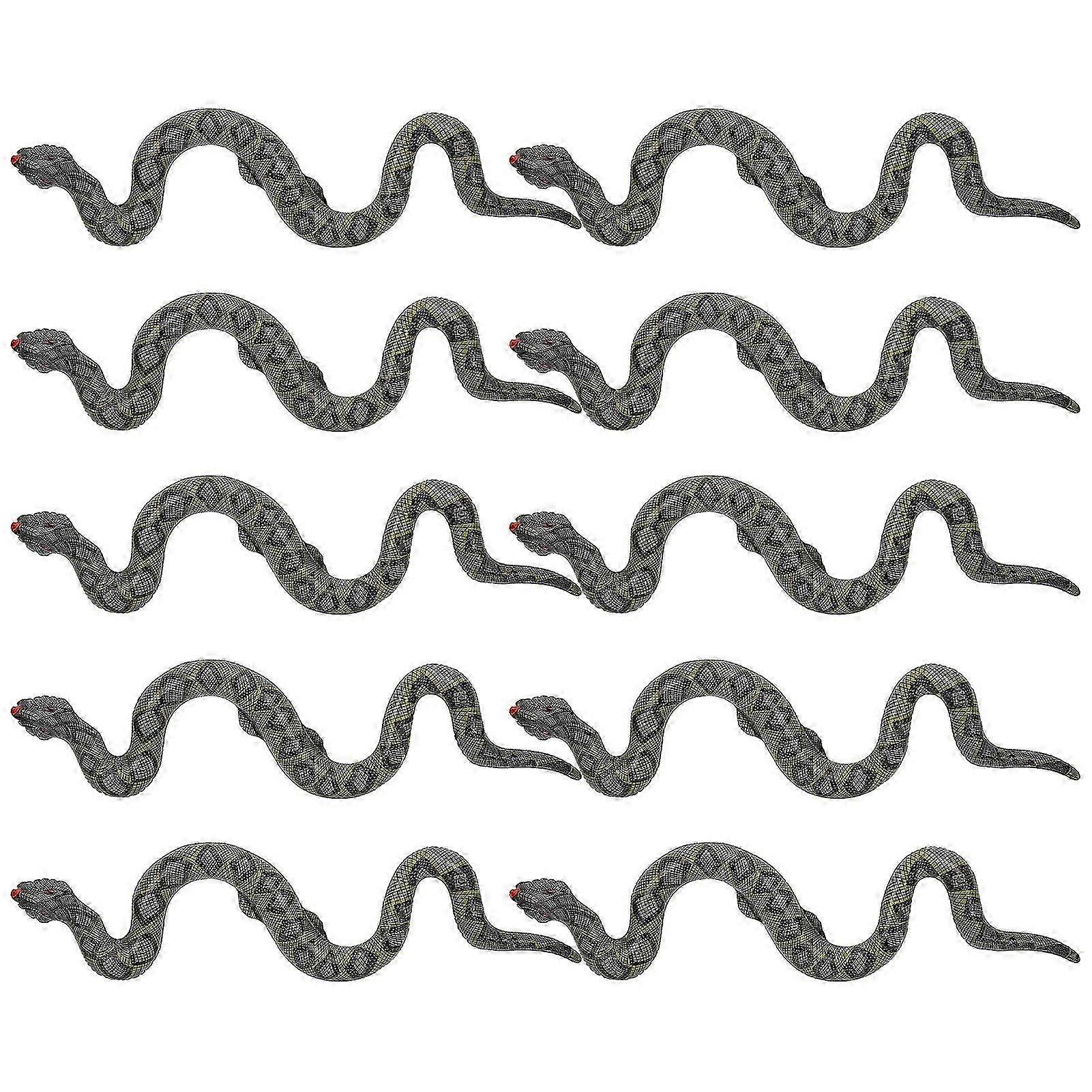 10pcs Inflatable Snakes Toy Scary Snake for Garden Farm Swimming Pool Party Accessoryc