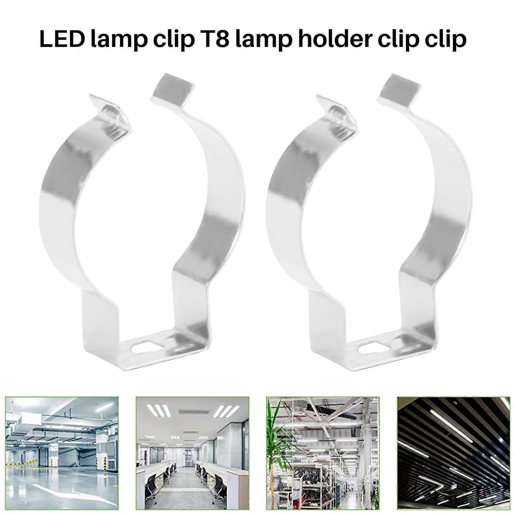 120Pcs T8 Light Bulbs U Clips Holder Fluorescent Tube Lamp Bracket
