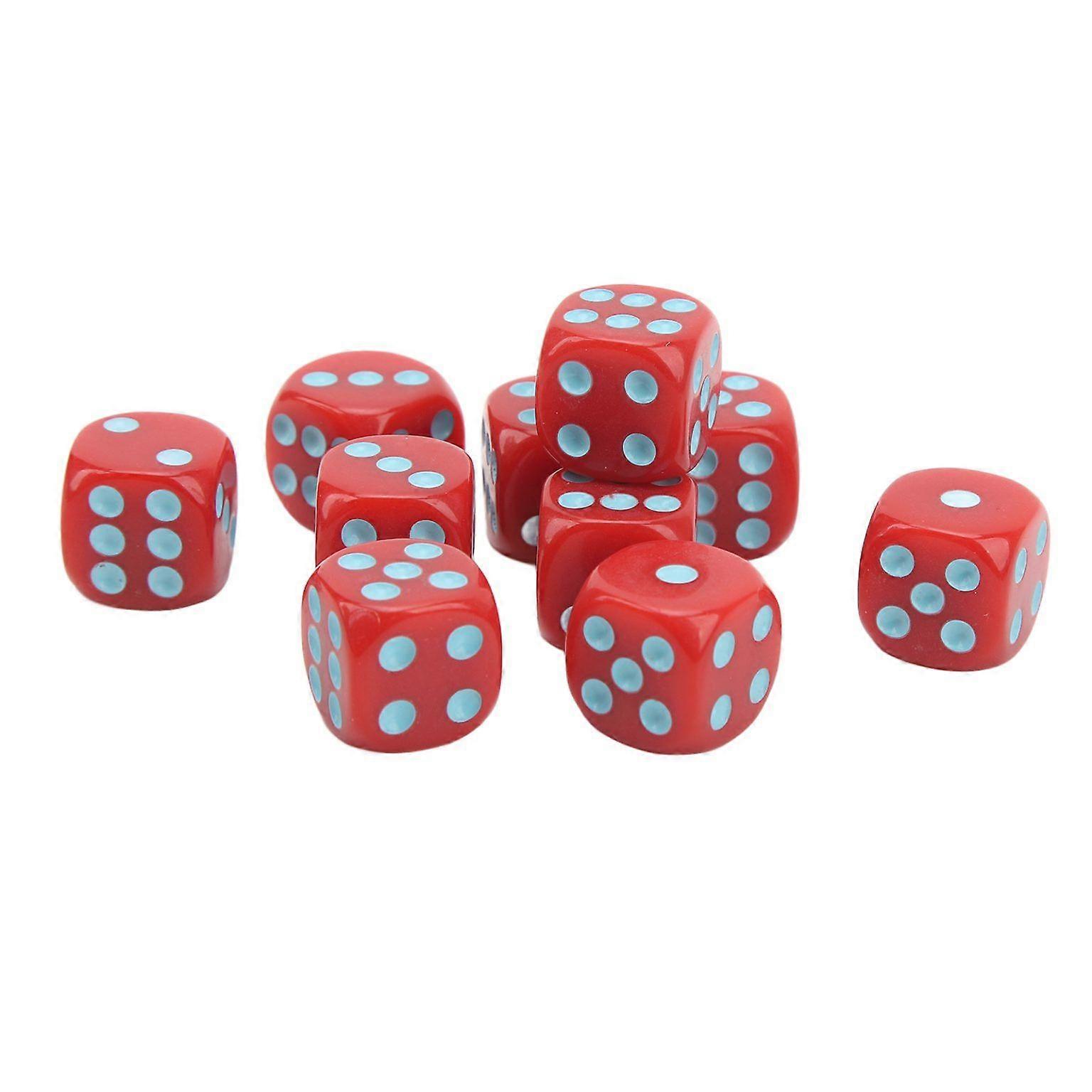 20 Pcs 16mm Rounded Corner 6-Sided Dice for Games