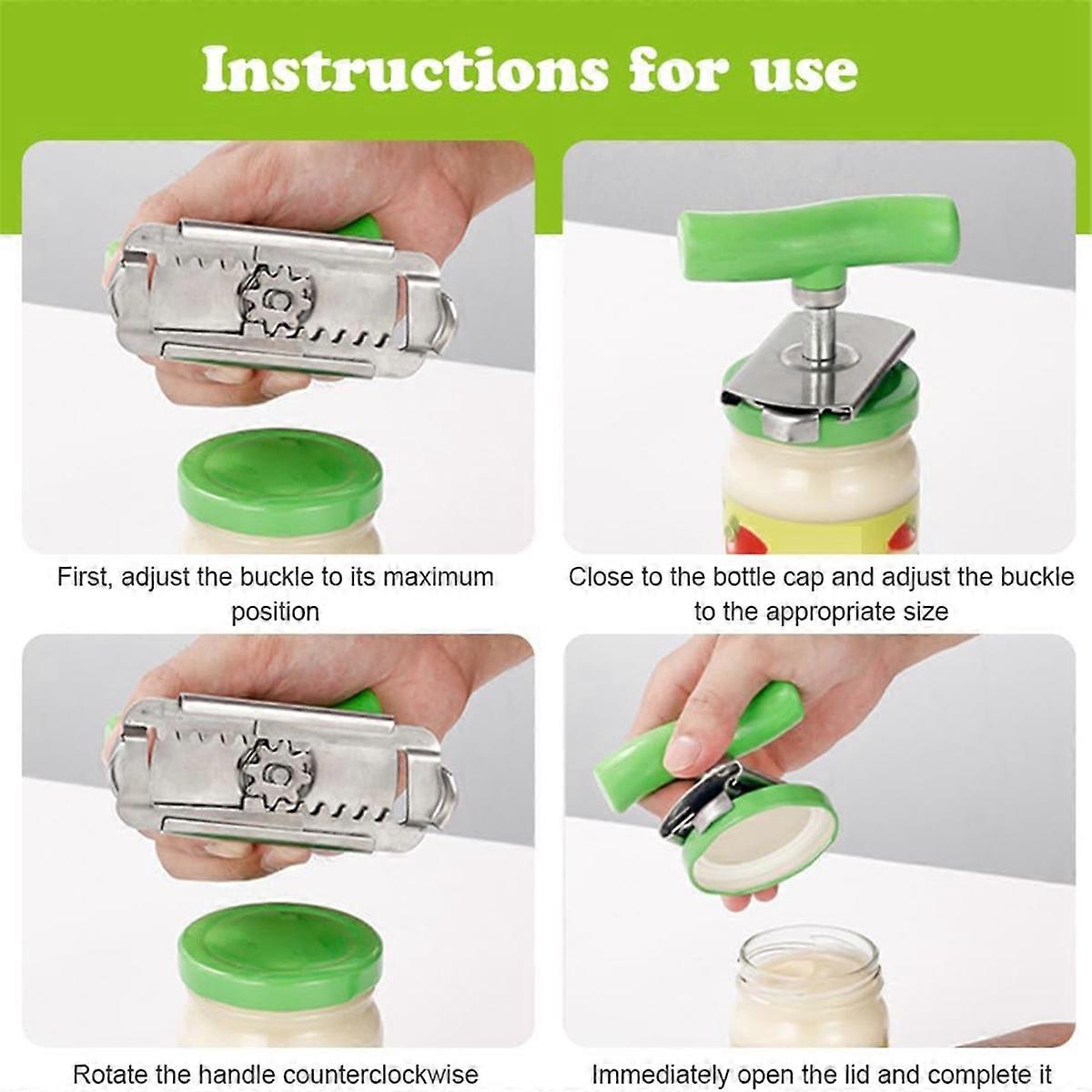 JarOpener for Weak Hands Easy Open Adjustable Grip Jar Opener A