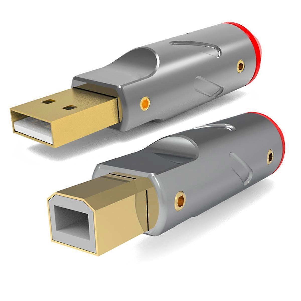 HiFi Audio 24K Gold Plated USB Data Cable DIY Type A Type B USB A USB B USB 2.0 Connector Jack Tail