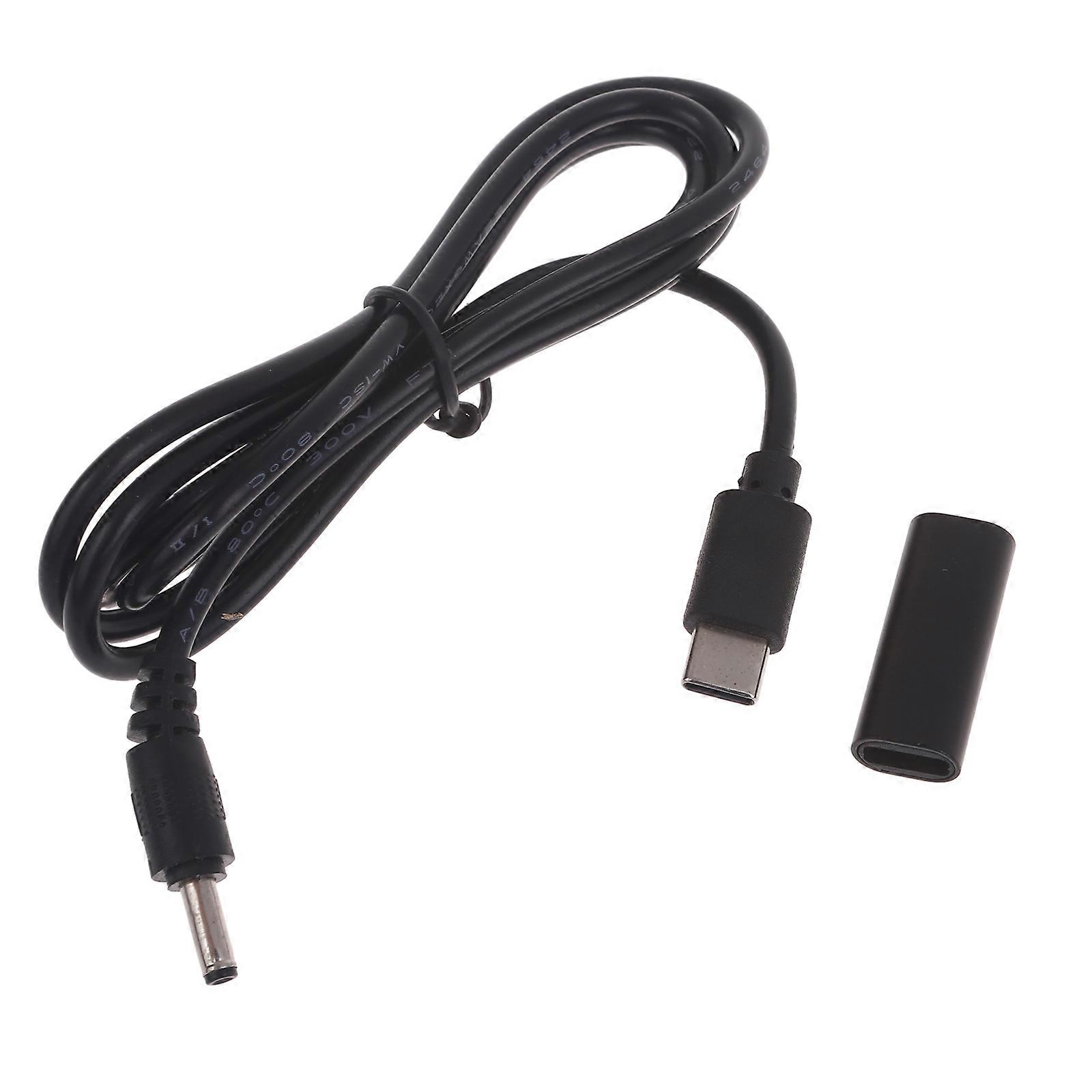 12V USB C-3.5x1.35mm電源ケーブルUSB C LEDストリップライト懐中電灯充電コードアダプターラジエーターファンスピーカー