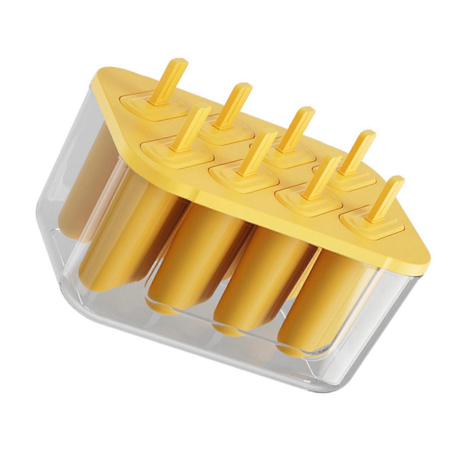 8-Piece Flexible Silicone Ice Pop Molds Reusable DIY Freezer Set