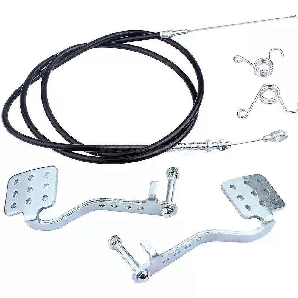 Go Kart Brake Throttle Pedals with 71 inch Go Kart Throttle Cable Kit for Go Kart Cart Predator 212cc 196cc 65hp 55hp Go Kart