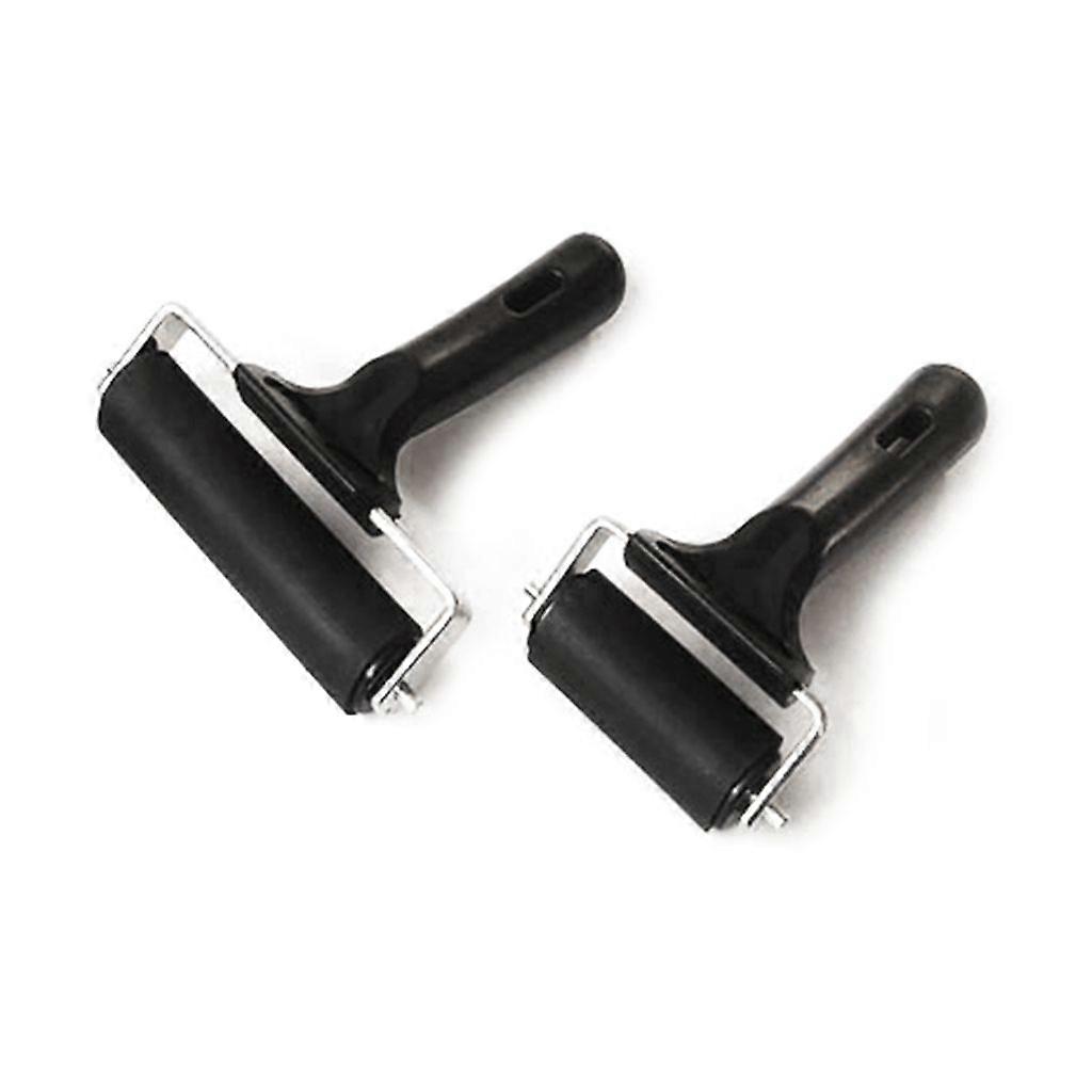 Smooth Rollers 2 Pack Rubber Rollers for Printmaking, Inkings Block,Crafts