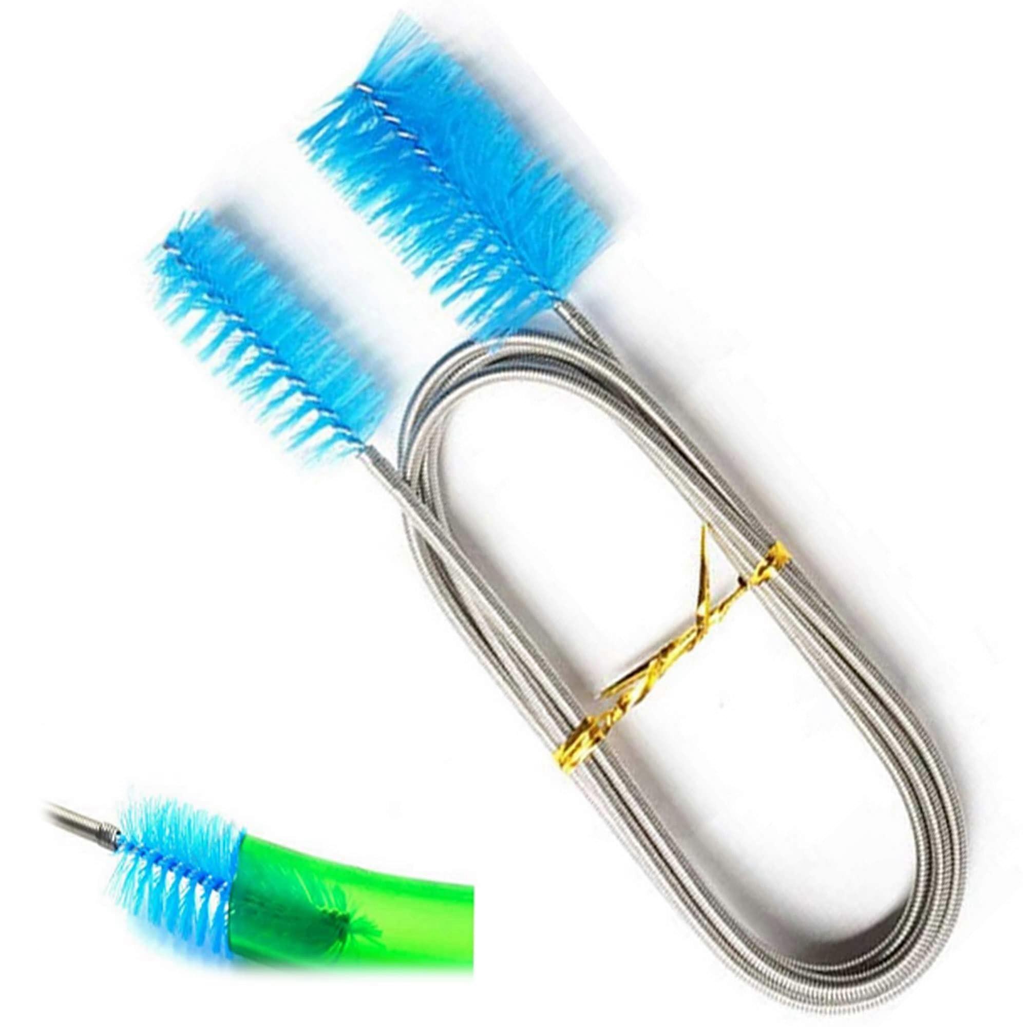 Aquarium Filter Brush Long Flexible Double-End Bristles for Fish Tanks and Home Kitchens, Durable and Easy to Use