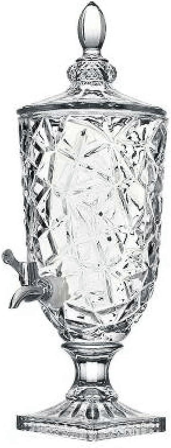 Beer Tower Drink Dispenser 3L Transparent Glass Pitcher with Faucet for Beer, Juice, Water Party Use