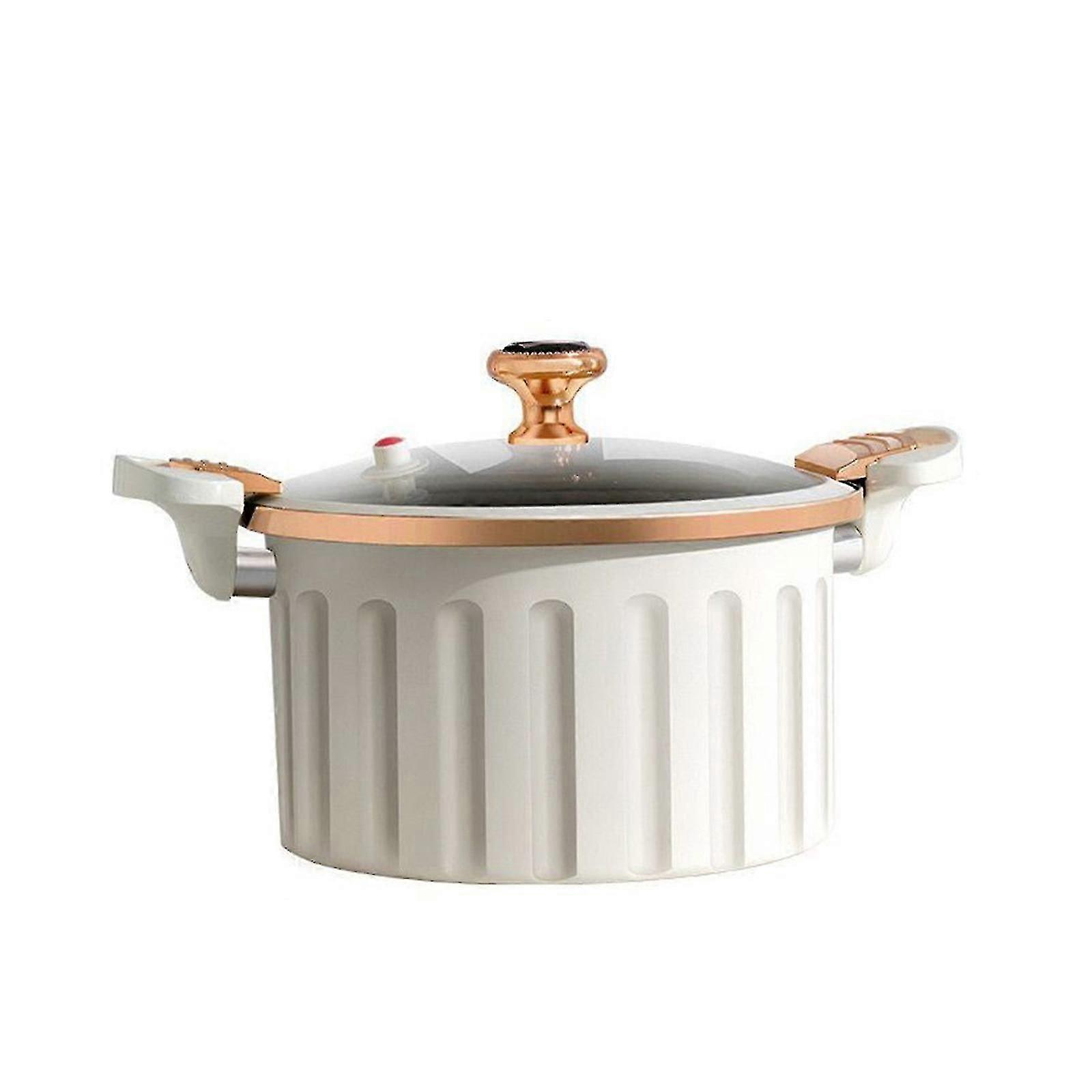 Micro-pressure Cooker Non-stick Soup Pot, 8L Large Capacity Enamel Pot for Induction Cooktop