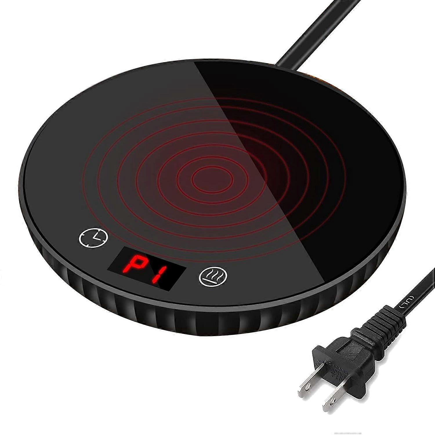 Candle Warmer/Coffee Warmer, 8H Auto Shut Off 1-12H Timer Candle , 2 Temp Setting 122/140 Black US Plug