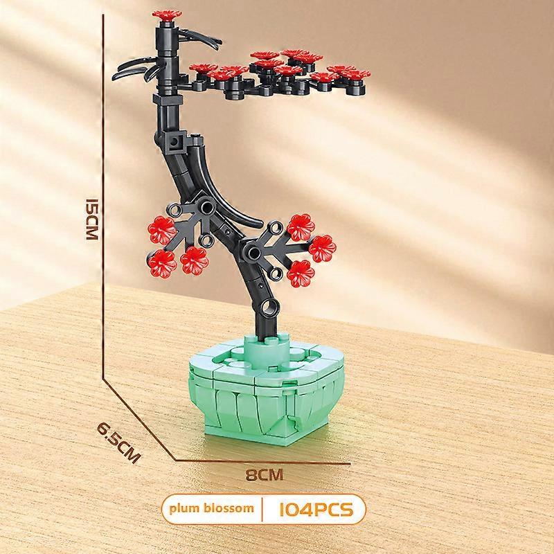 1 Set DIY Potted Plants Model Kids Toys Flower Succulents Building Blocks Everlasting Flower Bonsai Tree Gardens Romantic Bricks