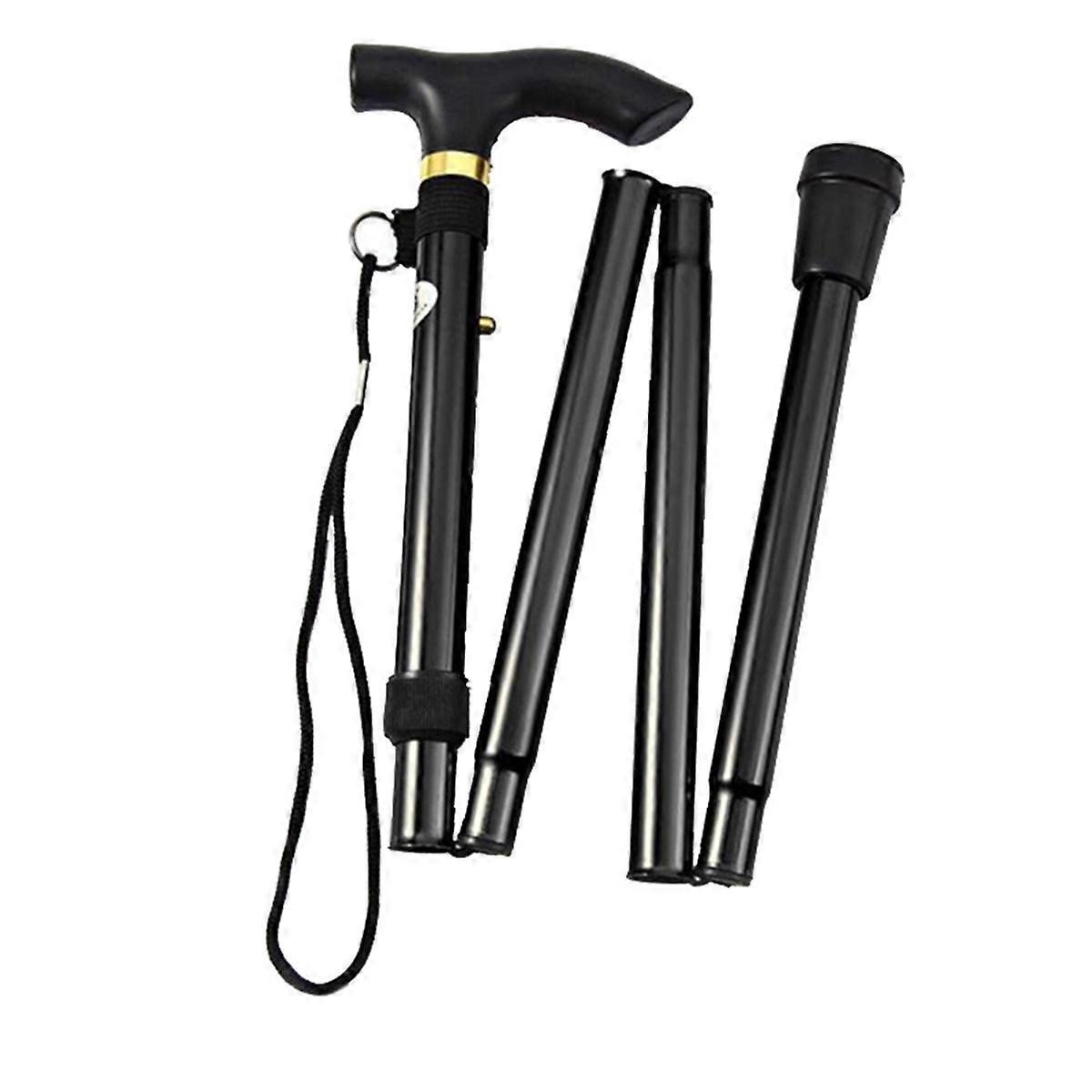 Hiking Camping Mountaineering Poles Walking Stick Folding Cane, C