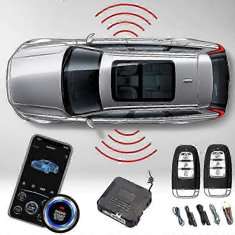 Auto Push One Button Start Stop System Universal Car Alarm Telecomando Motore Avviamento Controllo Del Telefono Cellulare Per Auto