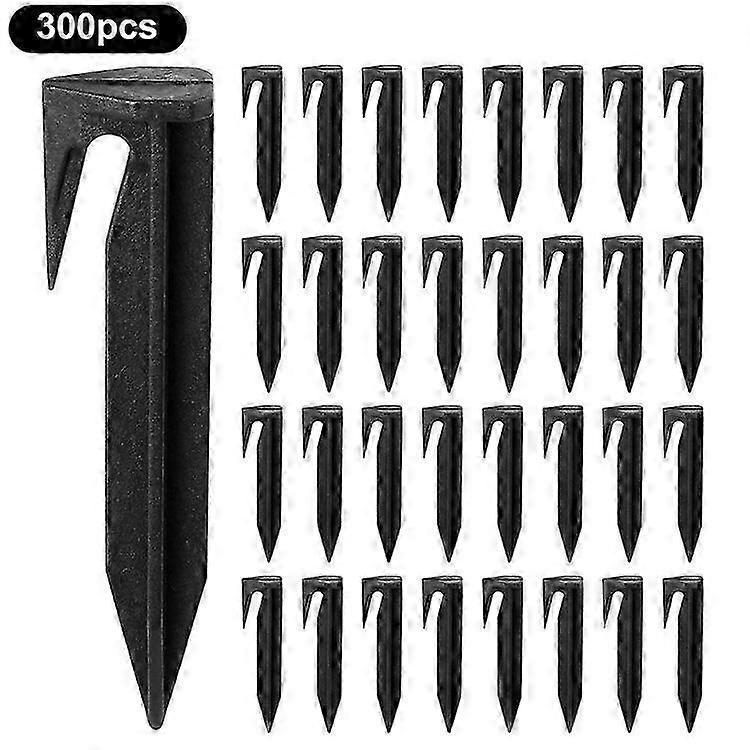 300 قطعة دبابيس أرضية متفوقات حصص فناء بلاستيكي حديقة حدود سلك مرساة أوتاد 8.5 سم جزازة العشب