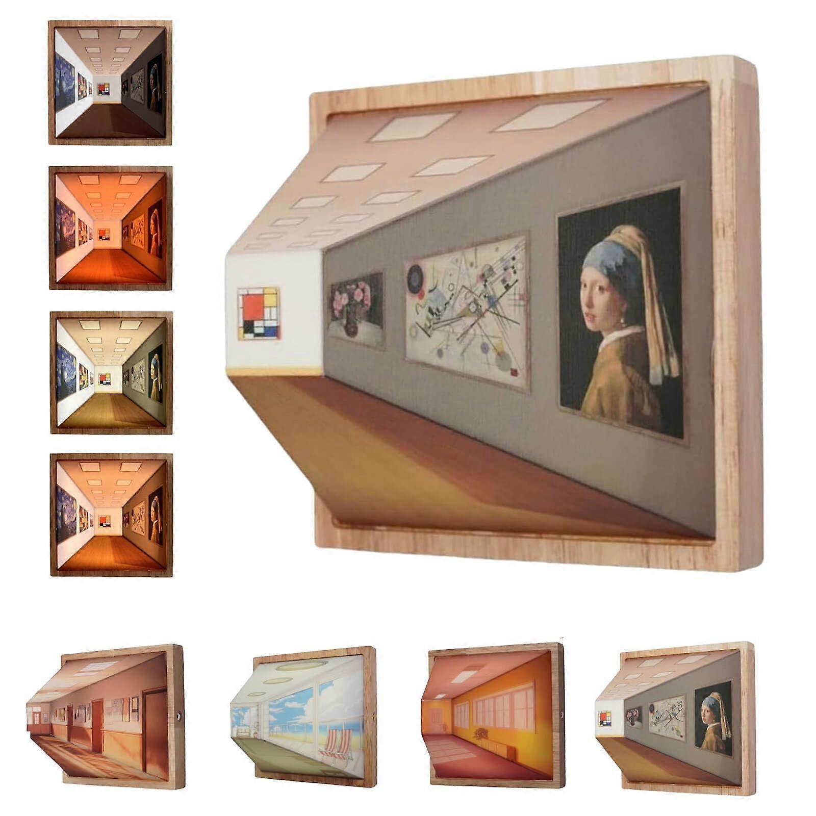 Illusiolight 3D Ambient Lamp - Wall-Mounted Optical Illusion Night Light, Creative Decorative Art for Rooms, Offices, Cafe