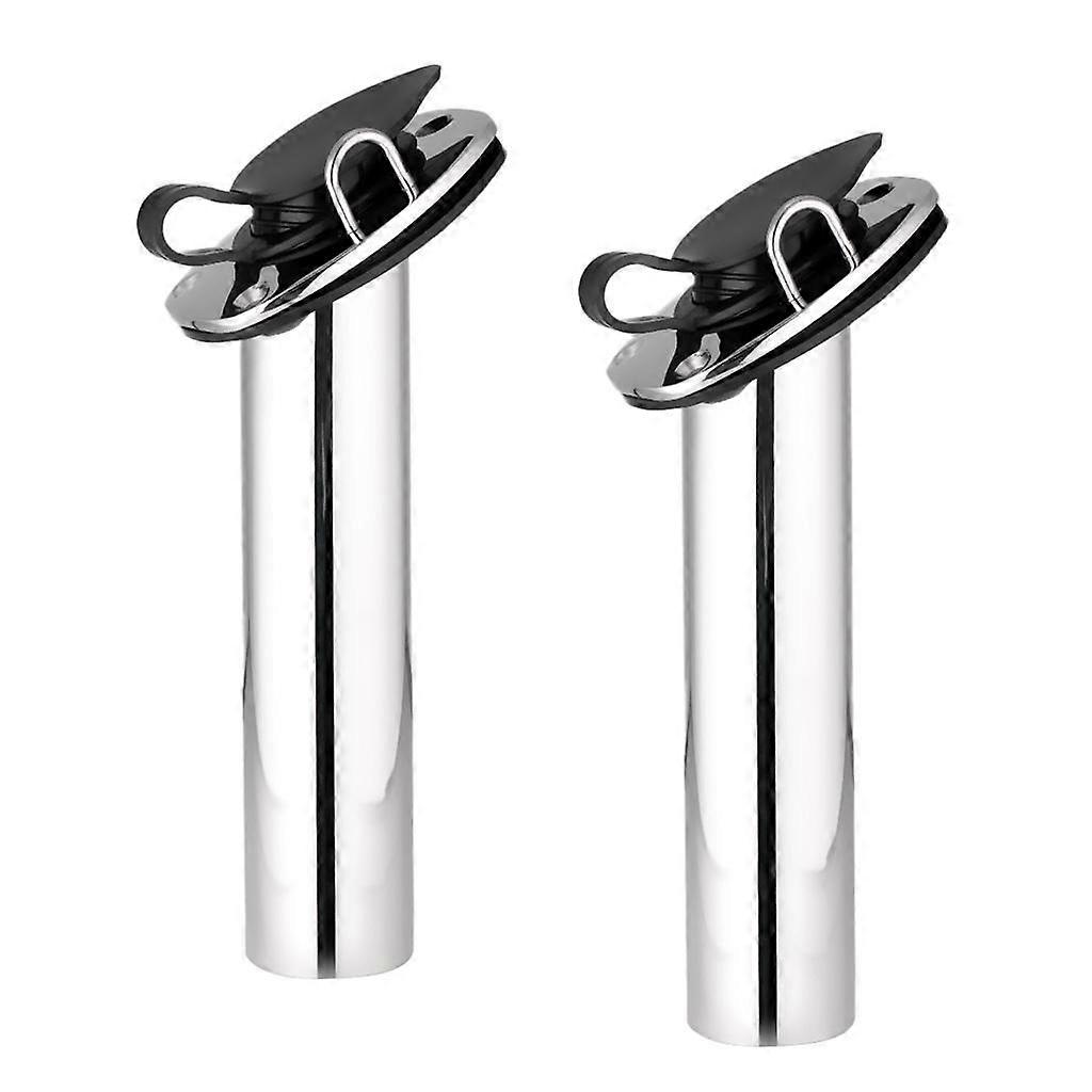 2x Stainless Steel Fishing Rod Holder Flush Mount Bracket
