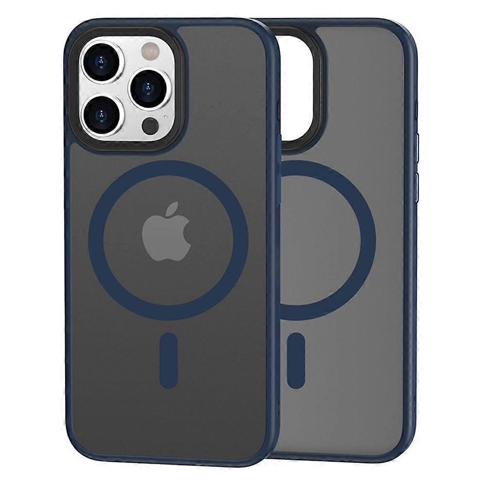 MagSafeスキンタッチPC + TPUマット電話カバーと互換性のあるiPhone 15 Pro用磁気ケース